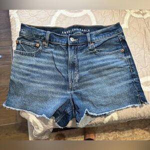 American Eagle Outfitters Raw-Hem Strigid High-Rise Denim Shorts